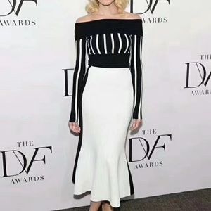 Off shoulder long sleeve bandage dress